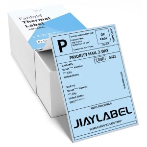4×6 Thermal Shipping Label for Thermal Label Printer Blue Color 500 Labels/Stack,1 Stack