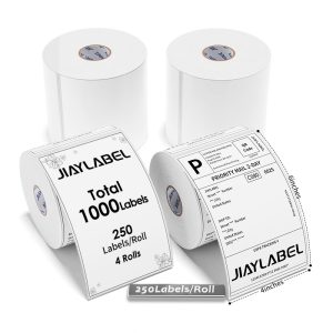 4x6 Thermal Mailing Labels for Direct Thermal Label Printer, 250 Labels/Roll, 4 Rolls, Total 1000PCS