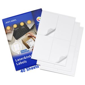 Shipping Label Address Mailing Stickers 4”x5” 40 Sheets Paper for Inkjet Printer