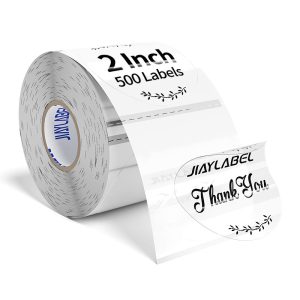 2 Inch Clear Circle Thermal Label Stickers Waterproof Round Transparent , 500Pcs/Roll